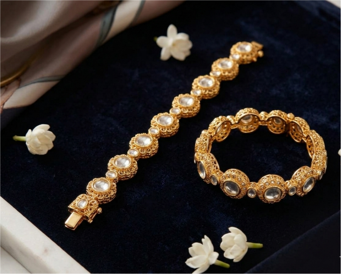 Mateen’s Majestic Gold Bangle Set