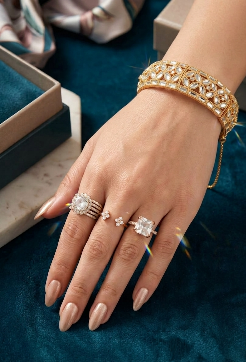 Gold-Plated Filigree Bangle Pair